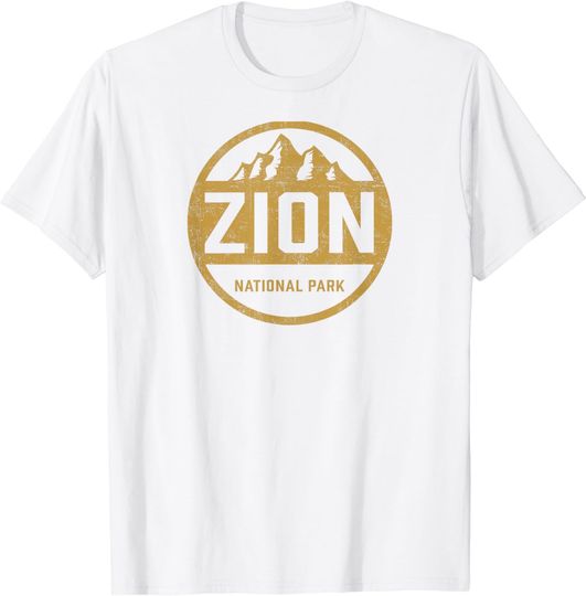 Retro Zion National Park Utah Mountain Women Men Kids Hiking T-Shirt