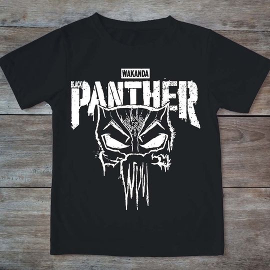 Black Panther The Wakanda Punisher Funny Comic Avengers Gift T-shirt