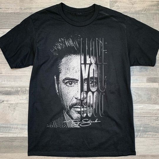 I Love You 3000 Tony Stark Iron Man Avenger Superhero Unisex T-Shirt