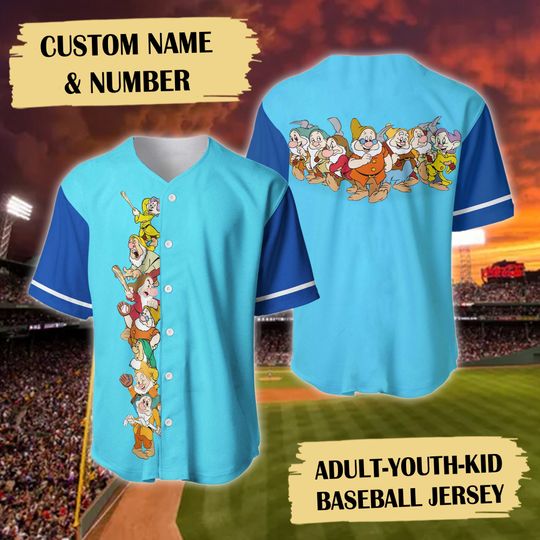Discover Custom 7 Dwarfs Baseball Jersey, Tiny Men Basketball Jersey