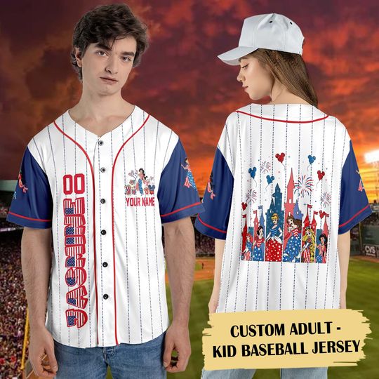 Personalized Snow Skin Red Lip Princess 4th July Sport Jersey