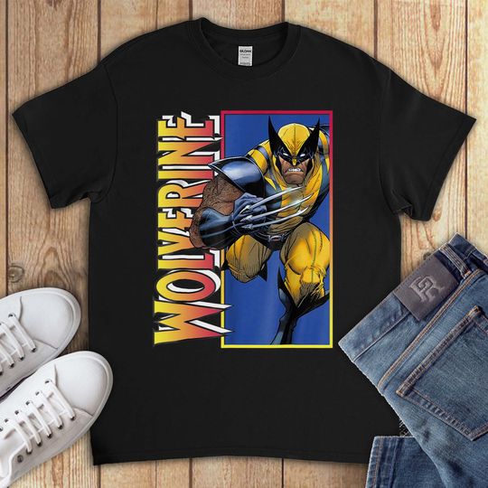 Wolverine Vintage X-Men Superhero Comic Funny Gift Unisex T-Shirt
