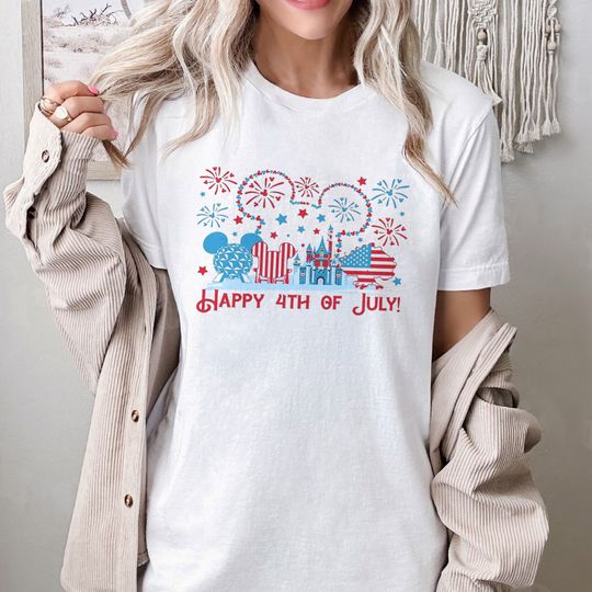 Mouse And Friends Memorial Day 4th Of July Shirt, American Holiday Family Trip