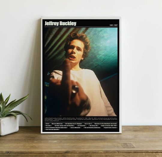 Jeff Buckley Poster Rock Singer Poster Singer Poster