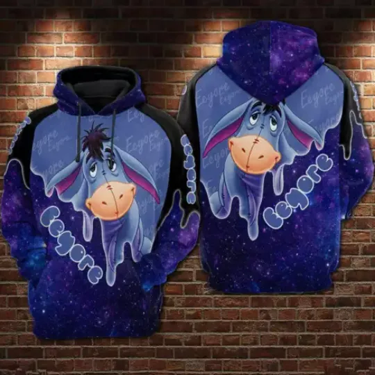 Eeyore With Sad Face Winnie The Pooh Disney 3D Hoodie