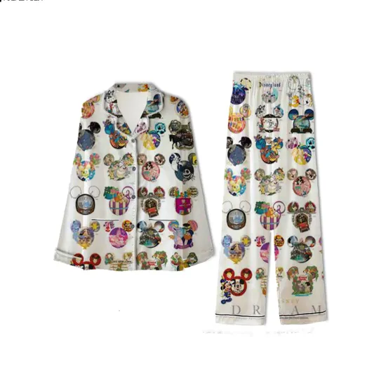 Disney Funny Retro Mickey Mouse Head Pajamas Set
