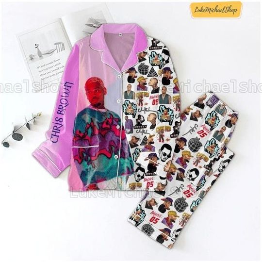 PChris Brown Thick Pajamas, Chris Brown Concert Pajamas Family, Chris Brown Breezy Bridesmaid Pajamas,