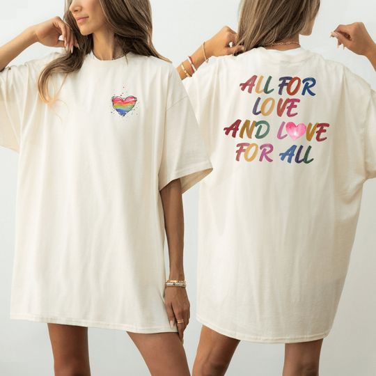 All For Love And Love For All Shirt, LGBTQ Shirt, Pride Month Shirt