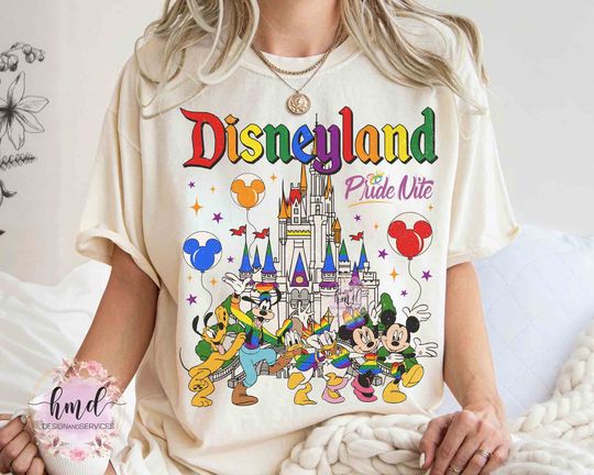 Disneyland After Dark Pride Nite Mickey & Friends Rainbow T-shirt