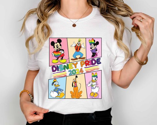 Disney Pride 2024 Shirt, Mickey and Friends Pride Shirt, Pride Month Tee