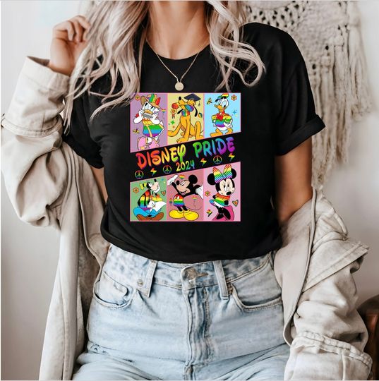 Disney LGBTQ Pride Tee - Rainbow Mickey Shirt