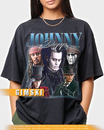 Limited Johnny Depp Shirt Vintage Bootleg Johnny Depp T-Shirt Tee Movie