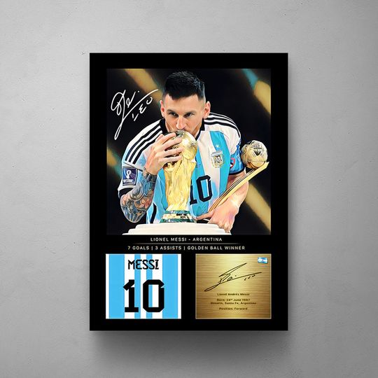 LIONEL MESSI 10, Inspirational Wall Art, Messi Poster, Pop Culture Icon, Football Legends Art,