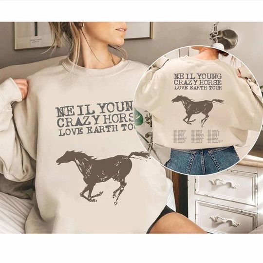 2 Sided Neil Young and Crazy Horse 2024 Tour Unisex Shirts, Neil Young Fan Shirt