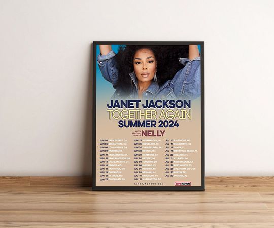 Janet Jackson Together Again Summer Tour 2024 Poster