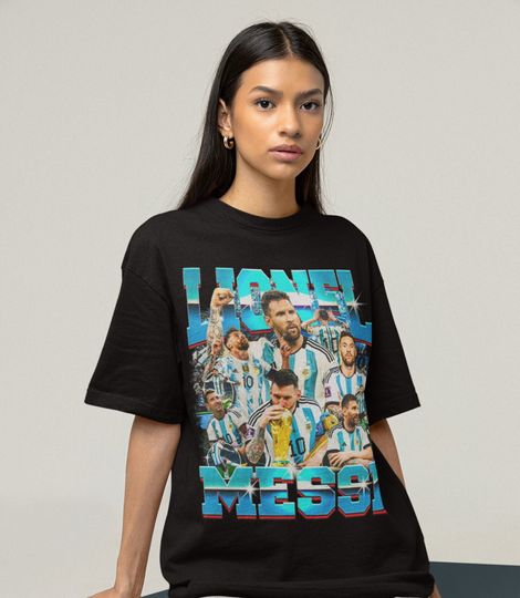 Lionel Messi T-Shirt, Vintage Football Lovers, Argentina national team Tee, Retro Messi Fan Top, Messi Lover Gift