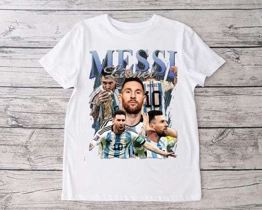 Lionel Messi T-Shirt, Football Player Fan Homage Unisex Shirt, World Cup Champion Argentina