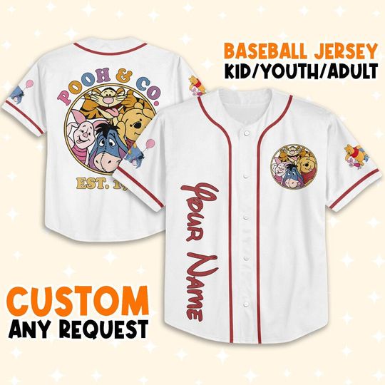 Personalize Winnie The Pooh And Co Jersey
