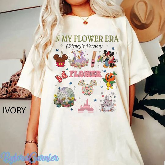 In My Flower Era Mickey T-Shirt, Disney Epcot Flower & Garden Festival Tee