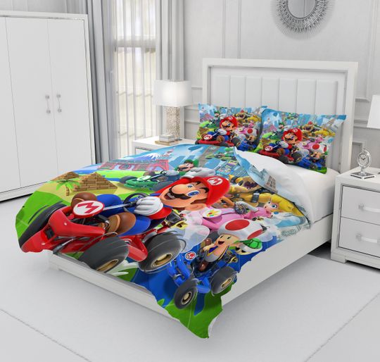 Mario Bedding Three Piece Set, Bedroom Decoration, Creative Gifts