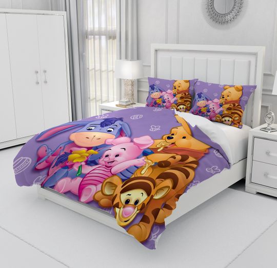 Winnie The Pooh Bedding Three Piece Set, Bedroom Decoration, Creative Gifts