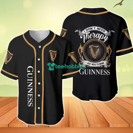Guinness Beer Therapy All Over Print Baseball Shirt Best Gift