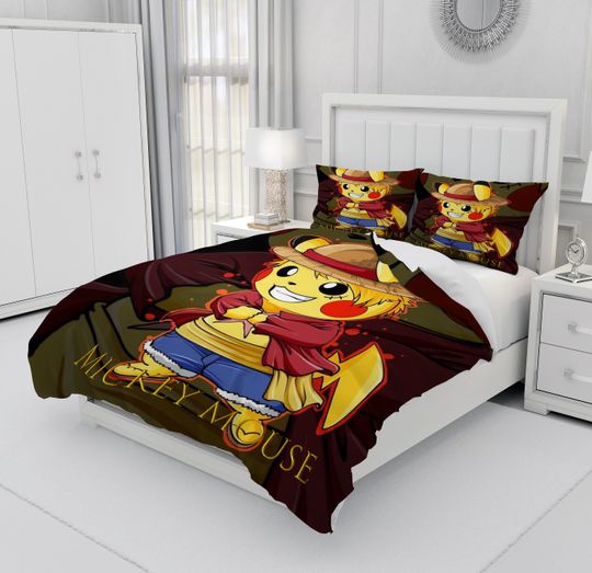 Pika Bedding Three Piece Set, Bedroom Decoration, Creative Gifts