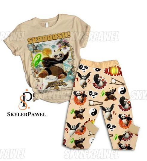 Kung Fu Panda Shirt, Kung Fu Panda Pajamas, Kung Fu Panda T-Shirt, Kung Fu Panda Pajamas Set, Kung Fu Panda Gift