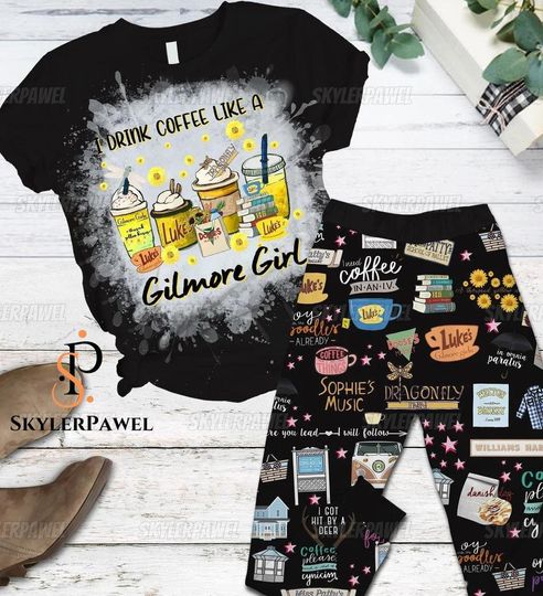 Gilmore Girls Pajamas Set, Gilmore Girls Shirt, Gilmore Girls Pajamas, Luke's Diner T-Shirt, Gilmore Girls Gift