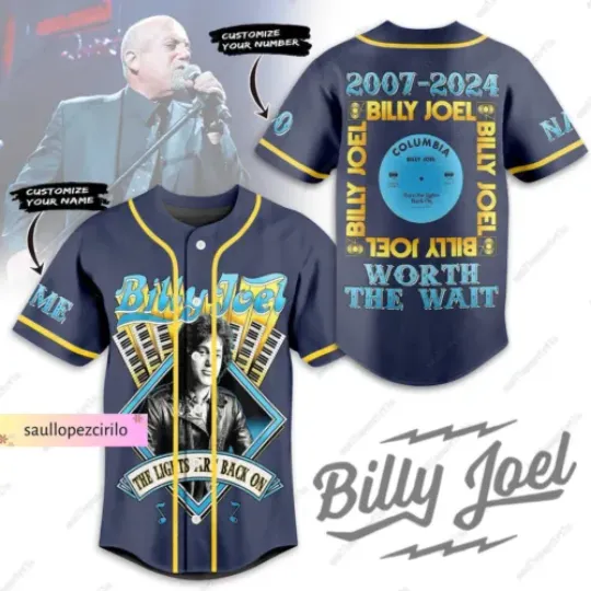 Personalized Billy Joel Jersey Shirt, Vintage Billy Joel Baseball Shirt