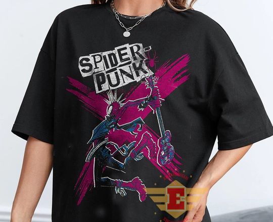 Vintage Across the Spider-Verse T Shirt, Vintage Spider-Punk T-Shirt