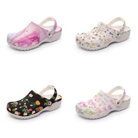 Colourful Arty Rubber Clogs for Women - Light, Comfy and Affordable