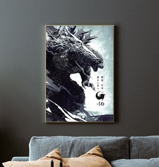 God zilla Minus One Poster, God zilla Japanese Movie Poster, Movie Poster