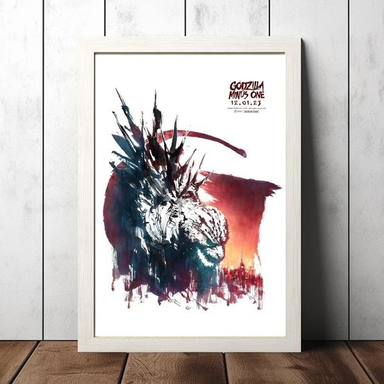 God zilla Minus One Poster, God zilla Japanese Movie Poster, Movie Poster