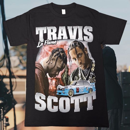 Discover Travis La flame vintage style graphic T-shirts