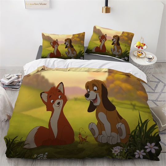 The Fox And The Hound Three Piece Bedding Set, Bedding Set Gift
