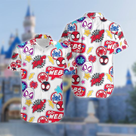 Go Webs Spider Man Chipi Red White Best Hawaiian Shirt, Spider Hawaiian