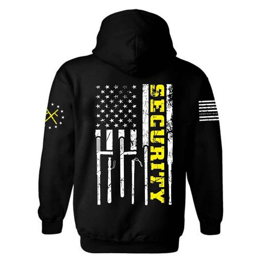 American flag Security Professional Hoodie | Security guard American flag Hoodie | Distressed American flag Hoodie