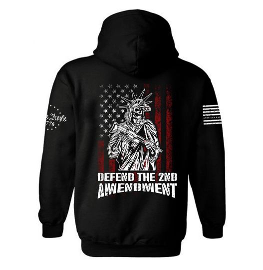 Defend the 2nd amendment Hoodie | Lady Liberty | Protect the 2nd| 2nd amendment American Flag  | Unisex Hoodie
