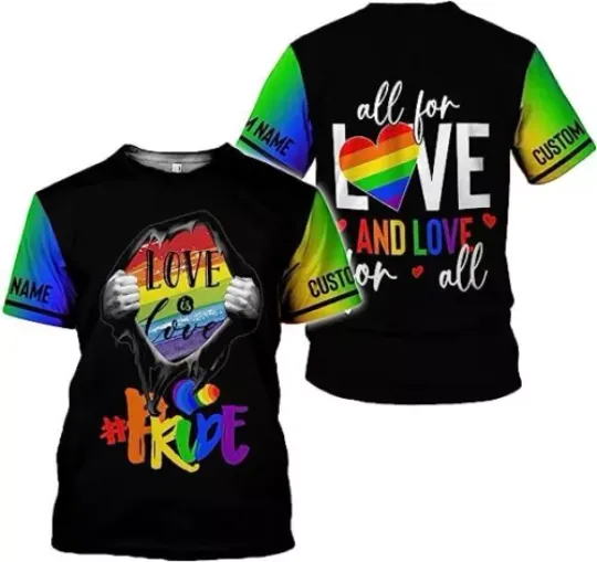 Personalized LGBT Shirts LGBT Pride Month Clothing LGBT Equality Shirt LGBT Gift
