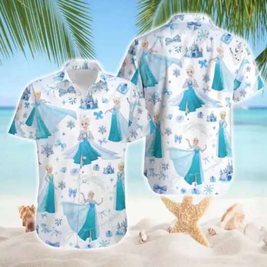 Princess Elsa Coquette Bows Hawaiian Shirt