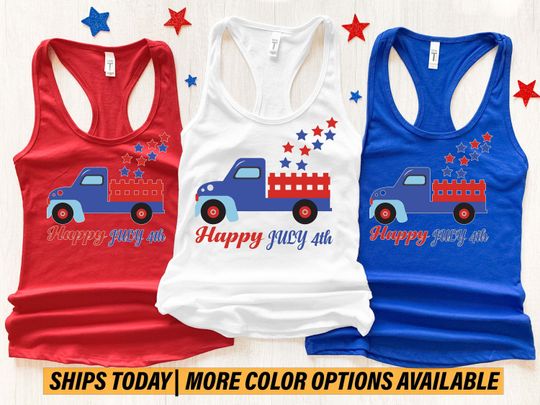 Women's 4th of July Tank Top, Cute July Fourth Tank, Fourth of July Tank, America Tank, Memorial Day Tank