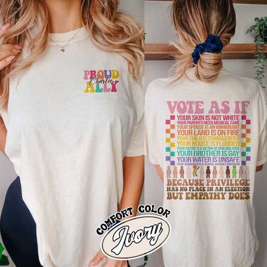 Vote As if Comfort Colors Shirt, Pride 2024 Shirt, LGBTQ Mother Shirt, Pride Month