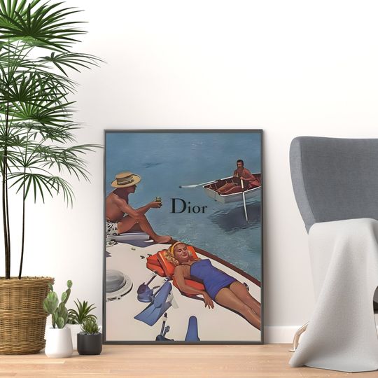 Vintage poster, retro art print, 1960s ad poster, fashion poster