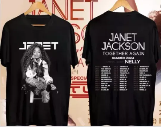 Janet Jackson Together Again 2024 Tour Shirt