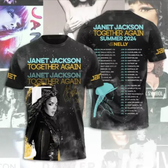 Janet Jackson Together Again 2024 3D T-Shirt