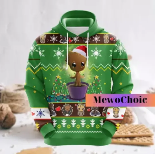 Disney Groot 3D HOODIE All Over Print Father Day Gift Donald Duck Lover Gift