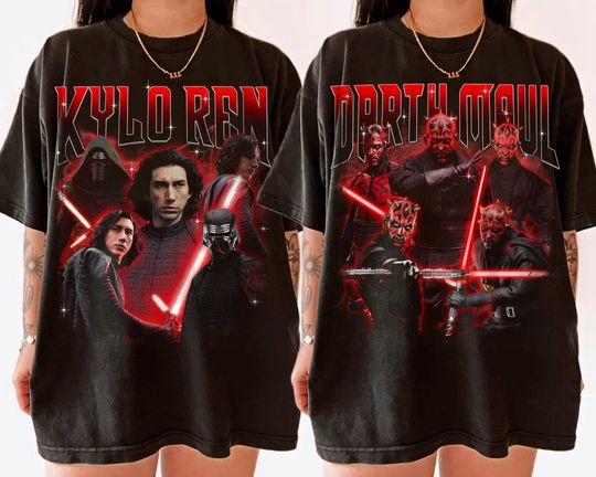 Darth Maul Tee, Kylo Ren Retro Shirt, Vintage Graphic T-shirt