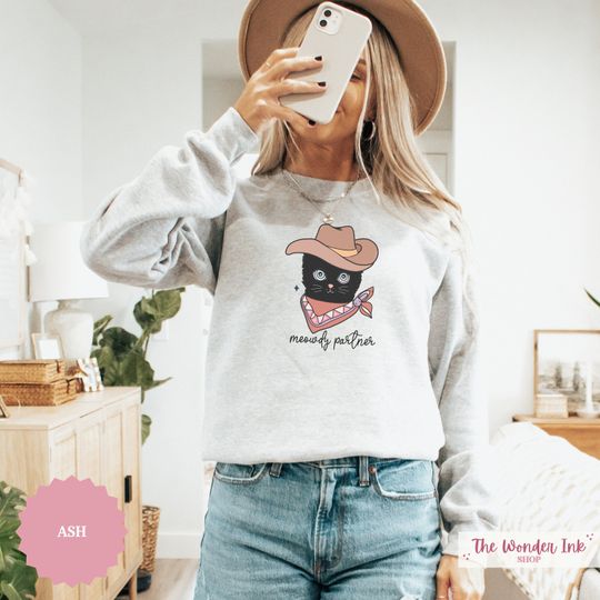 Discover Cat Friend Meowdy Partner Shirt, Cat Lover Sweatshirt