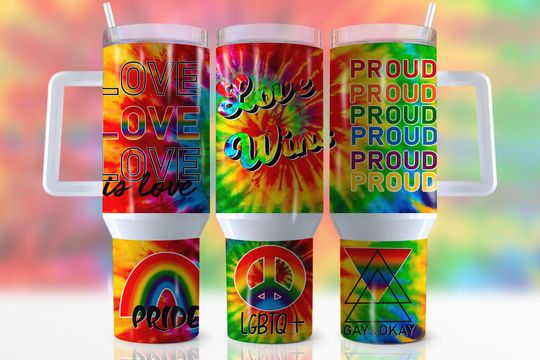 Pride Month 40oz Tumbler, Pride Tumbler, LGBT Suport Tumbler
